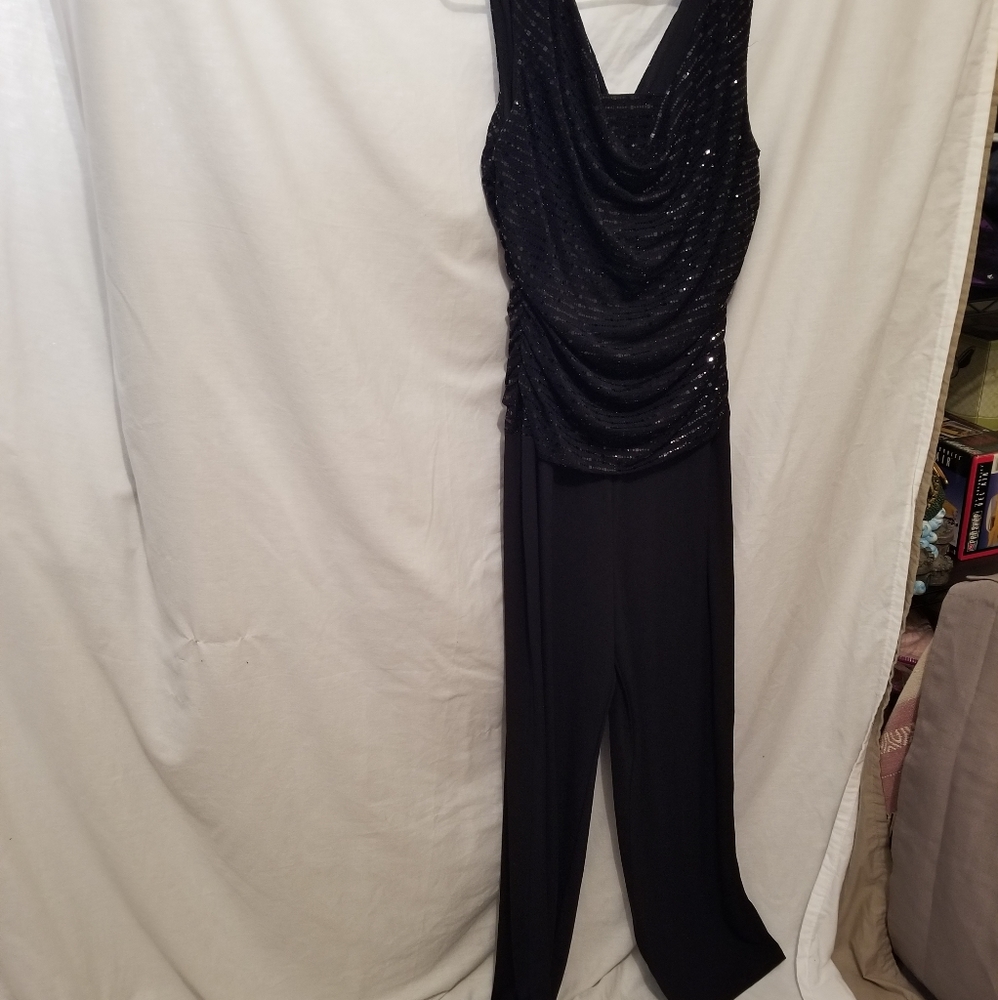 Black sequin jumpsuit